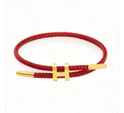 ‘H’ Braided Rope Bracelet (5 colours)