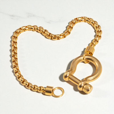 ‘Shackle’ Bracelet in Gold