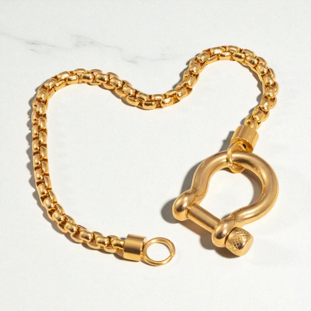 ‘Shackle’ Bracelet in Gold