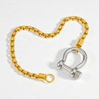 ‘Shackle’ Bracelet in Gold with Silver
