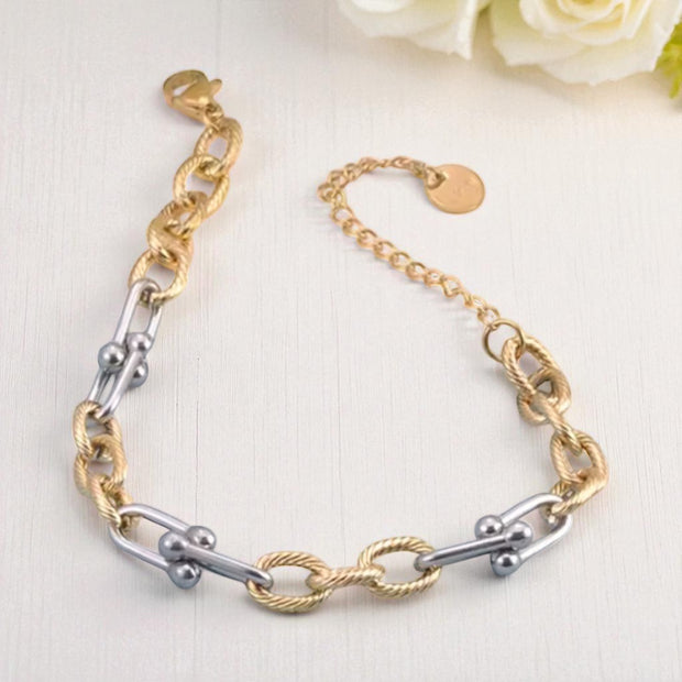‘Mercer’ - Mixed Metal Link Bracelet