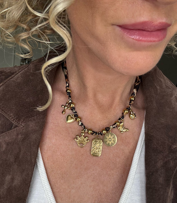 ‘Serengeti’ - Leopard Print Charm Necklace