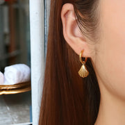 Hoop Earrings with Detachable Shell