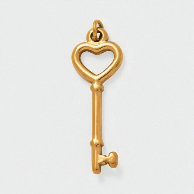 Heart Key Charm