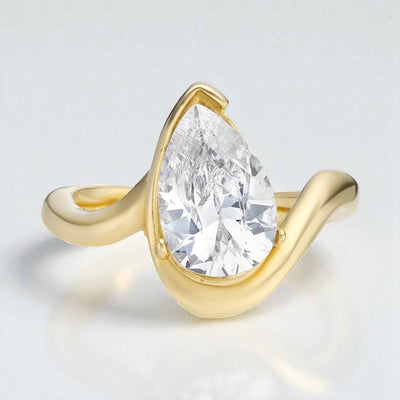 ‘Nova’ Pear Shaped Solitaire Ring