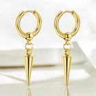 Golden Spike Hoop Earrings