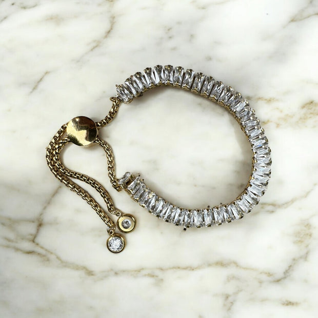 ‘Mitzy’ - CZ Baguette Stone Friendship Bracelet