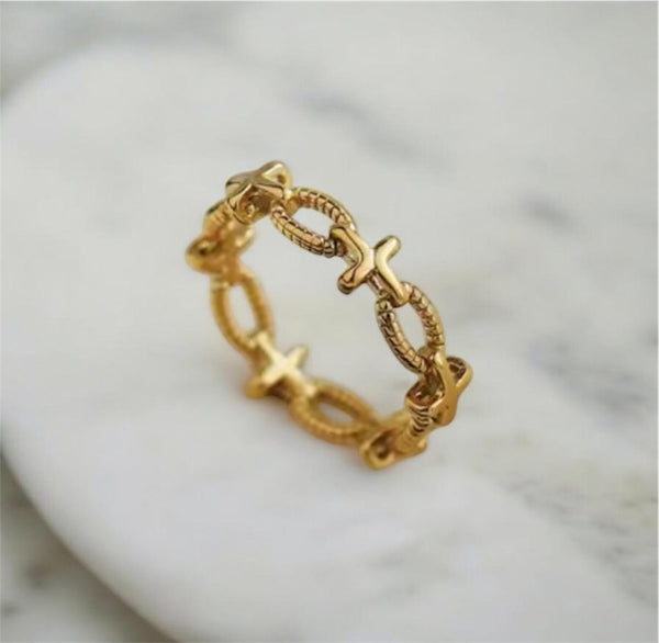 ‘Sienna’ Link Cross Ring