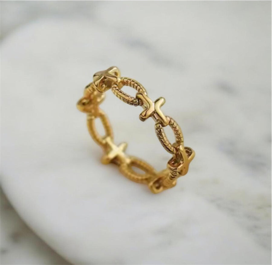‘Sienna’ Link Cross Ring
