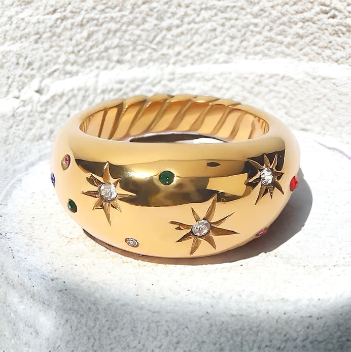 Chunky Ring with Stars