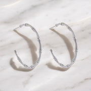 Gold and Silver Nadine Bamboo Hoops (smaller version)