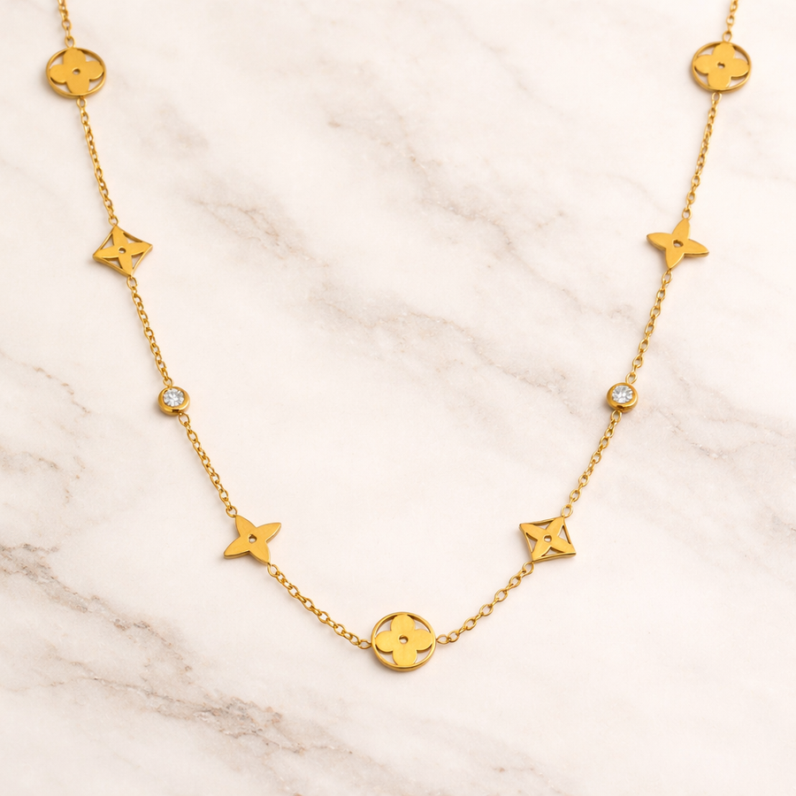 Golden Clover Necklace