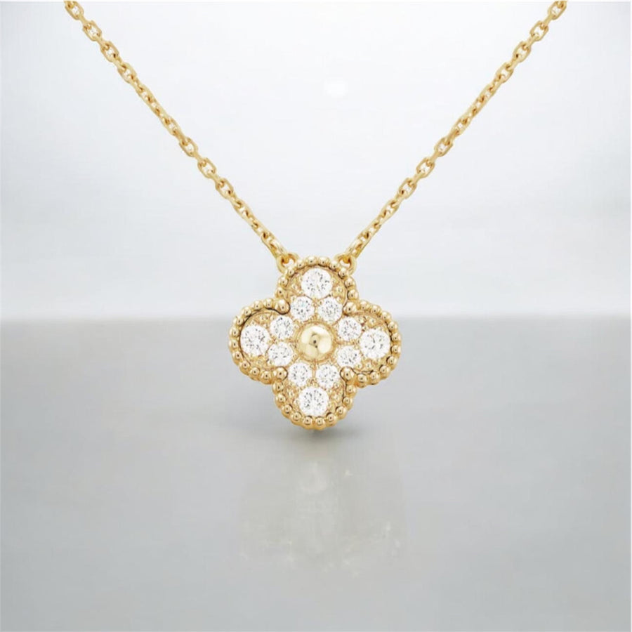Clover Glow Necklace Gold