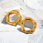 Hammered O Earrings