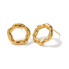 Hammered O Earrings