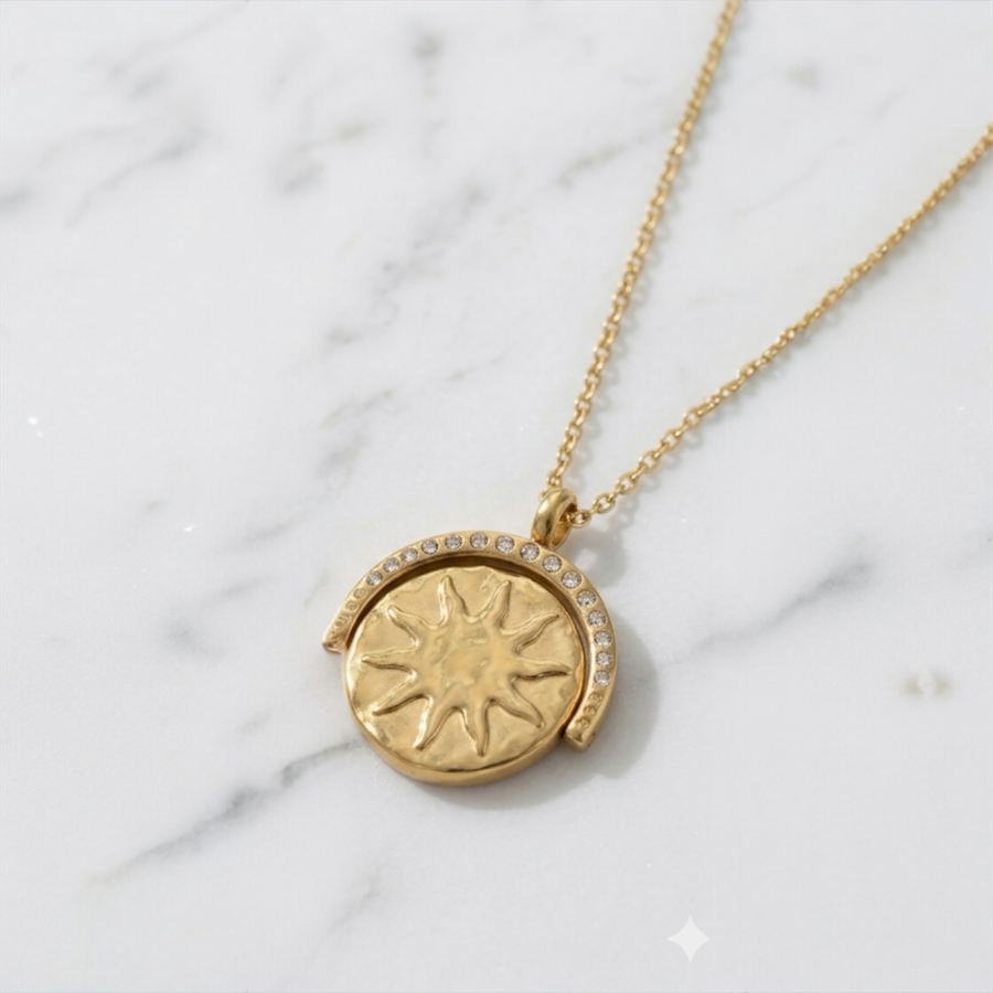 Astrée Sun and Moon Coin Necklace