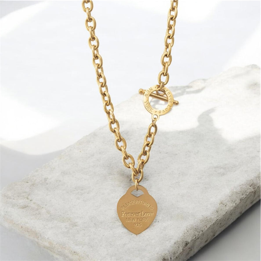 ‘Forever Love’ Heart Toggle Necklace
