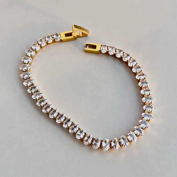 ‘Bianca’ - Oval CZ Stone Tennis Bracelet