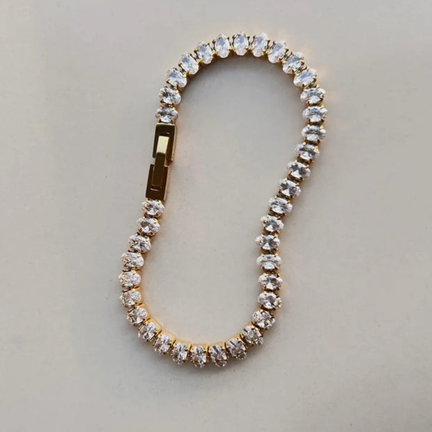 ‘Bianca’ - Oval CZ Stone Tennis Bracelet