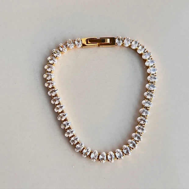 ‘Bianca’ - Oval CZ Stone Tennis Bracelet