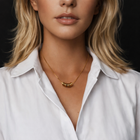 Lunar Ring Necklace in Gold