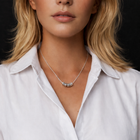 Lunar Ring Necklace in Silver