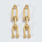 Serena Ball Gold Link Earrings