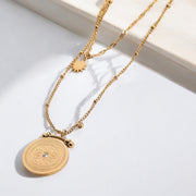 Golden Eclipse Dual Necklace
