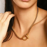 Bold ‘Shackle’ Necklace in Gold