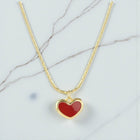 ‘Scarlett Heart’ - Red enamel heart necklace