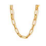 ‘Cora’ - Textured Large Link Necklace