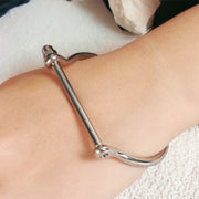 Manhattan Silver Screw Cuff Bracelet