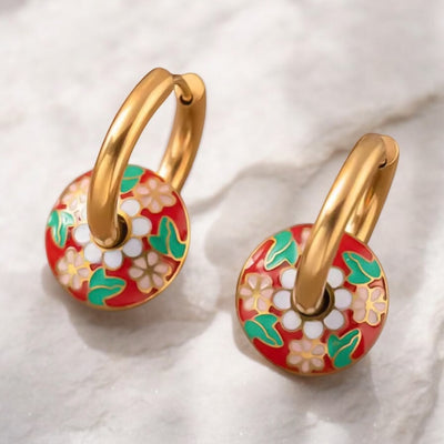 ‘Amira Blossom’ Hoop Earrings