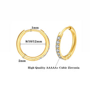 Christie Click Hoop Gold Earrings 8mm