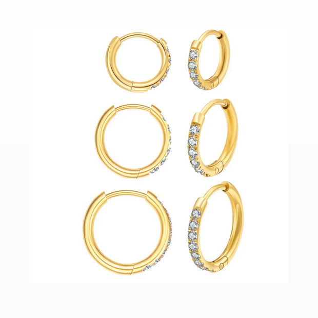 Christie Click Hoop Gold Earrings 8mm