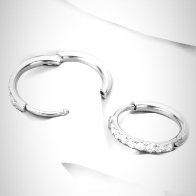 Christie Click Hoop Silver Earrings 8mm