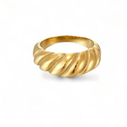 Chunky Gold Baguette Ring