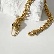 Serpent Snake Chain Link Bracelet (Gold or Silver)