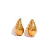 Veneta Water Drop Gold Stud Earrings￼