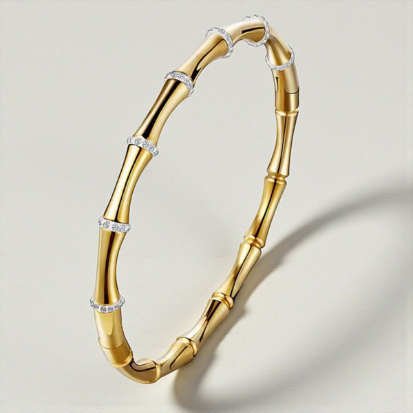 Luxe Bamboo Bangle with Hinge