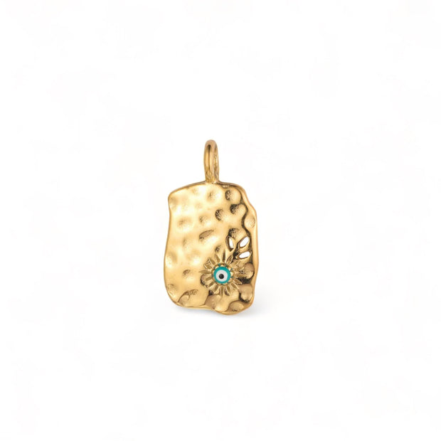 Textured Charm with Evil Eye