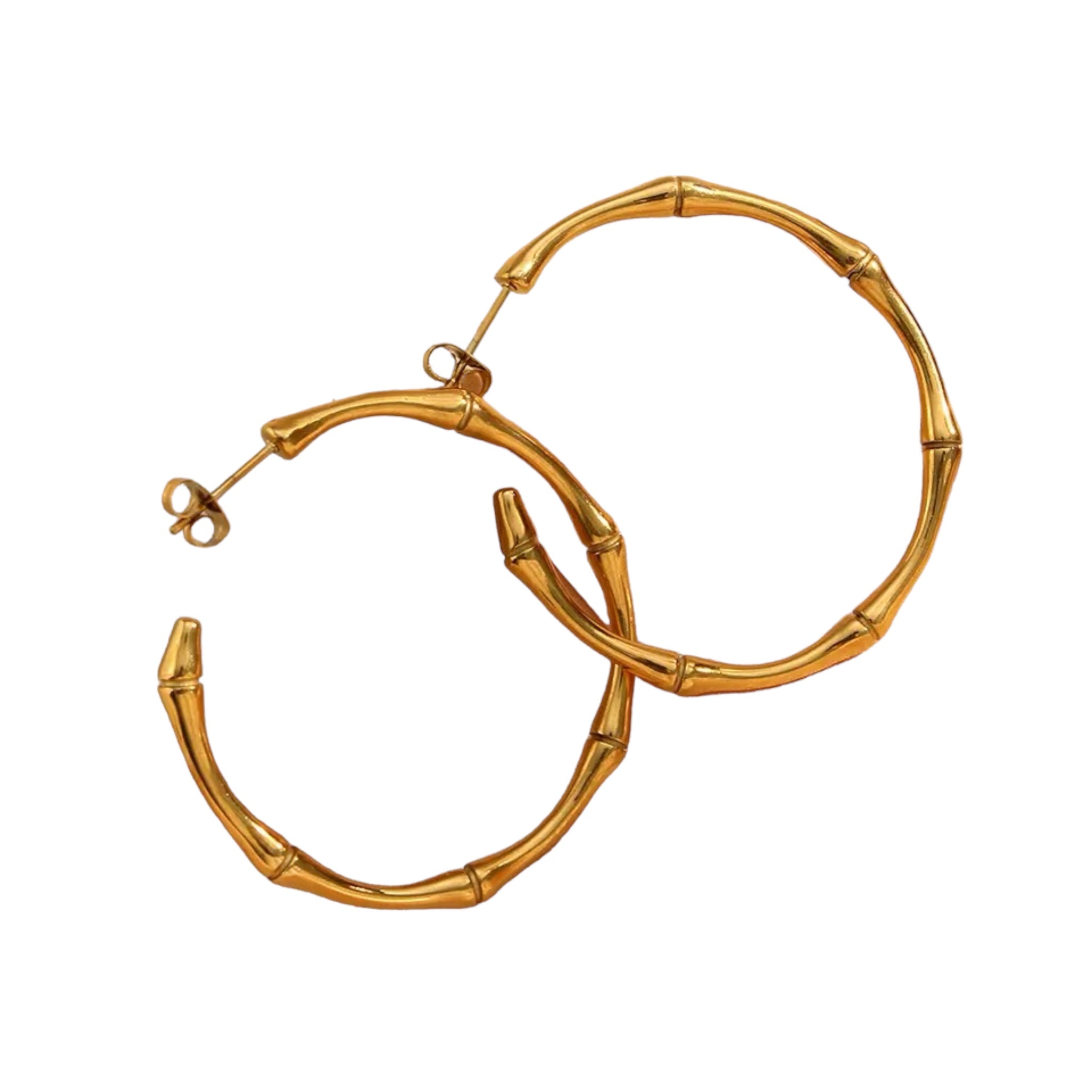 Bamboo Hoop Earrings