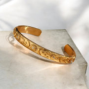 ‘Aurora’ - Sun, Moon and Stars Gold Bangle