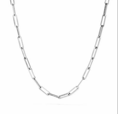 Medium Stainless Steel Paper Clip Chain Necklace