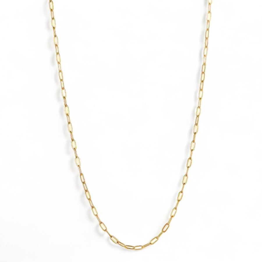 Fine Gold Paperclip Chain Necklace