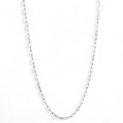 Fine Stainless Steel Paperclip Chain Necklace