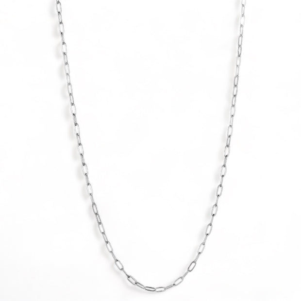Fine Stainless Steel Paperclip Chain Necklace