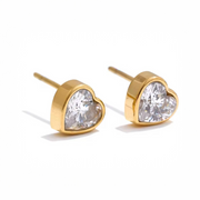 ‘Amore’ - Stone Stud Earrings