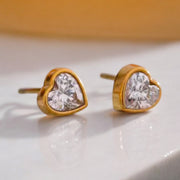 ‘Amore’ - Stone Stud Earrings