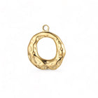 Hammered Gold Charm with Cut Out